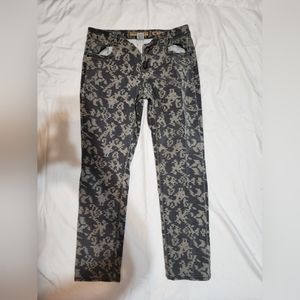 printed jeans